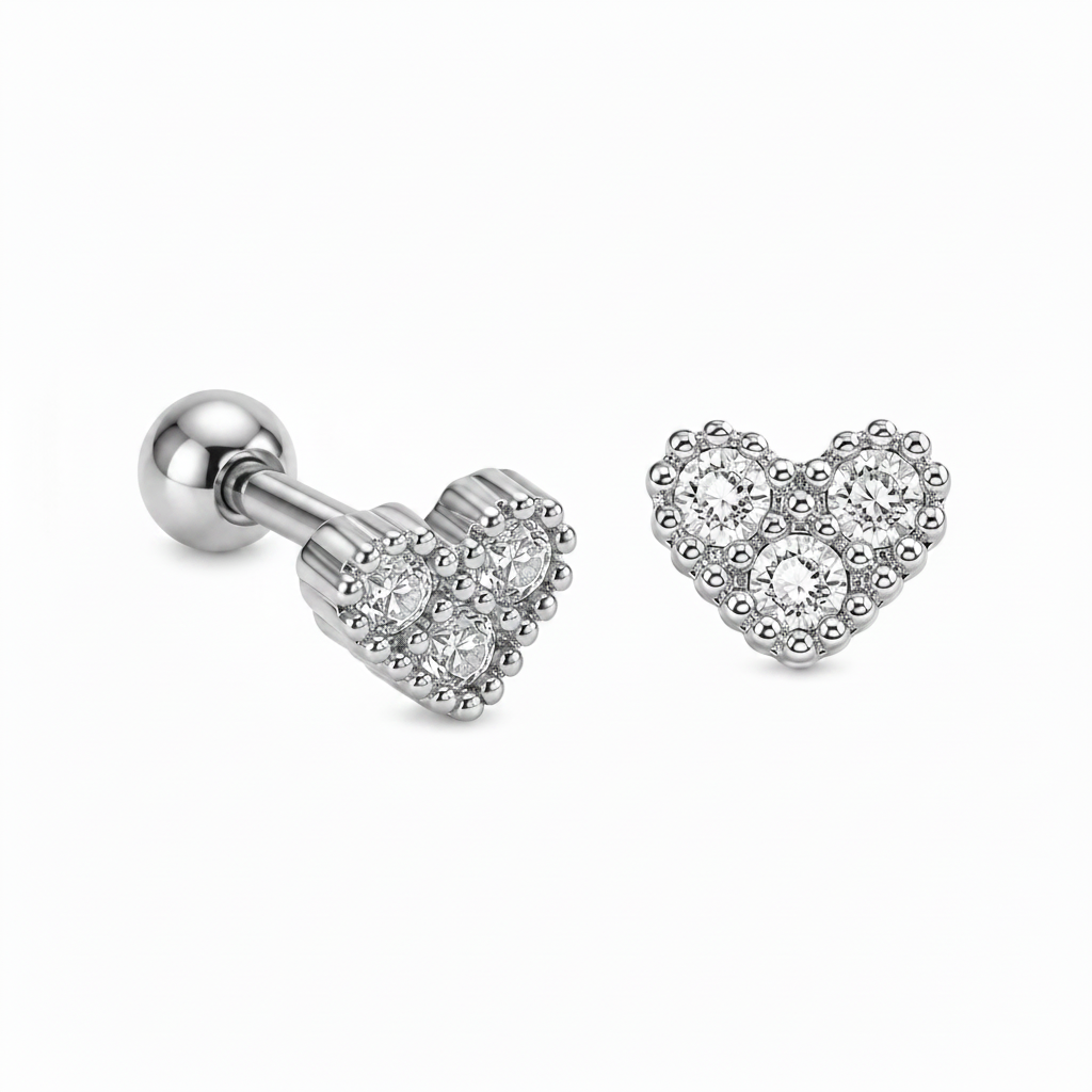 Piercing Corazón Crystal 🤍