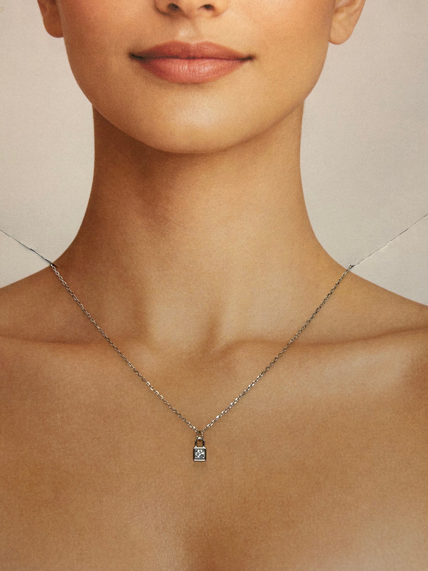 Cadena de Candado de Con Zirconia🔒