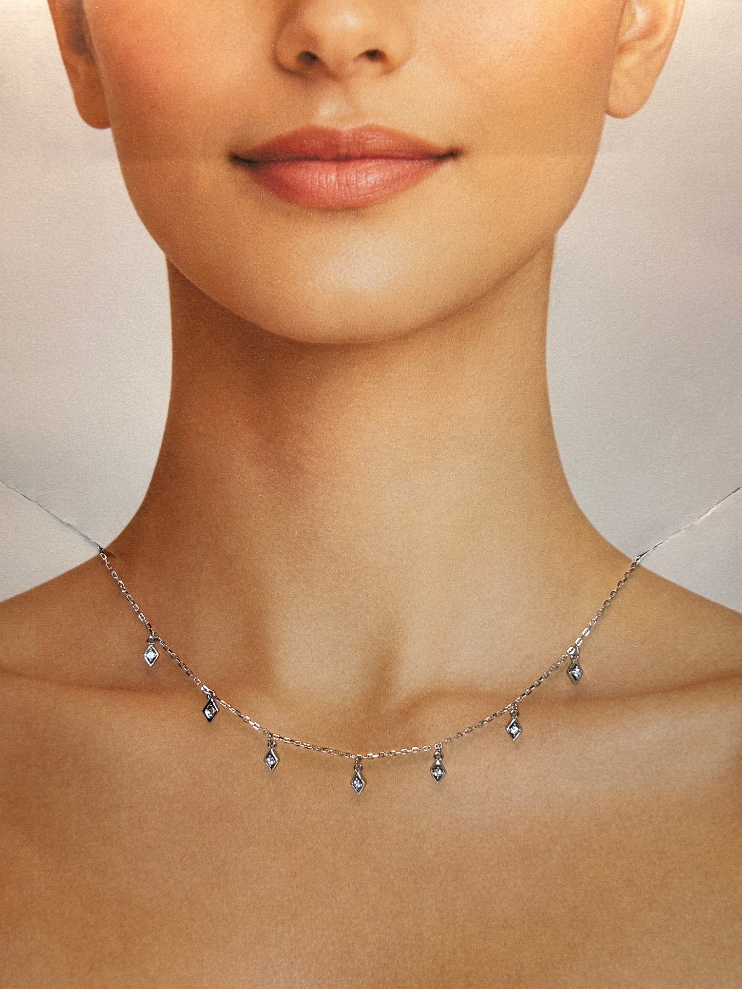 Cadena de Rombos con Zirconia🔷