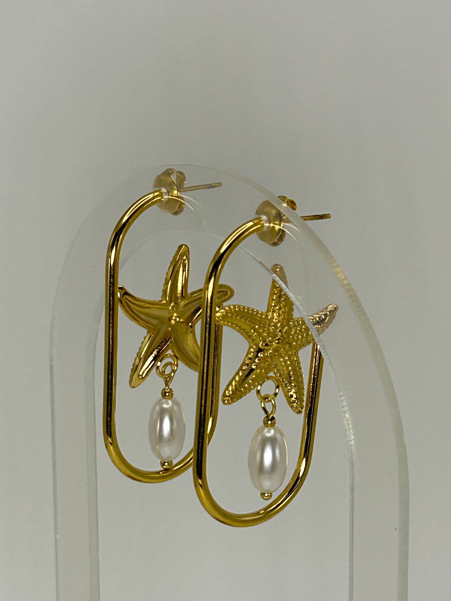 Aretes de Estrella Con Perla⭐