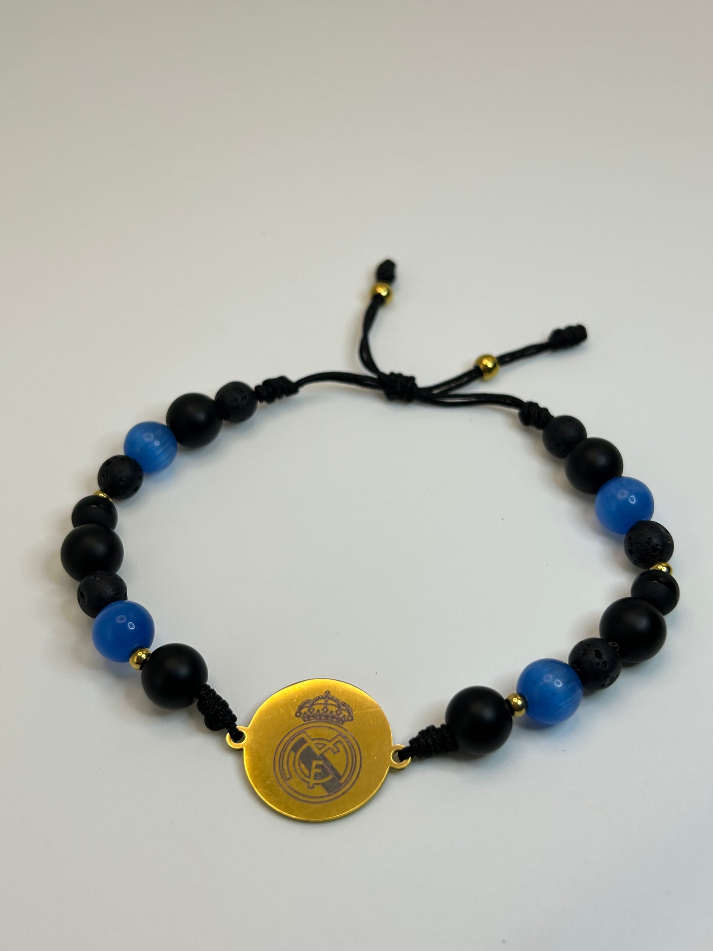 Pulsera de Piedra con Medalla de Fútbol Club Barcelona