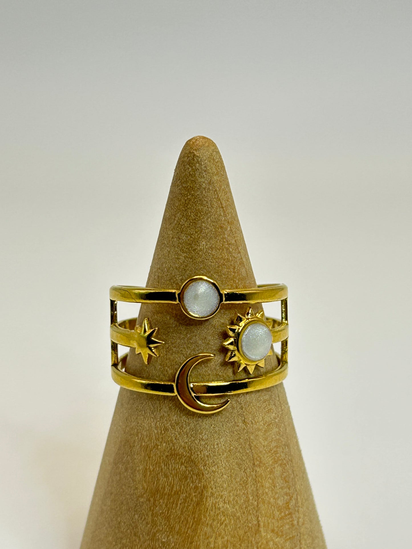 Anillo de Luna Sol y Estrella⭐