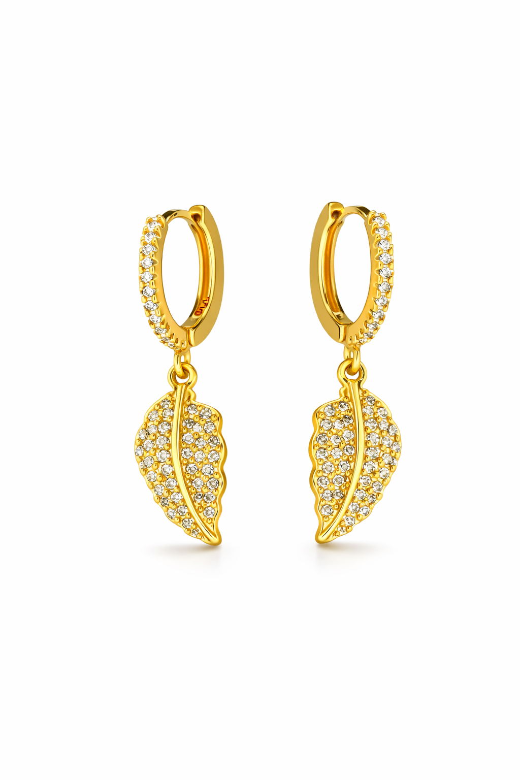 Argollas de Hojas con Zirconias ✨