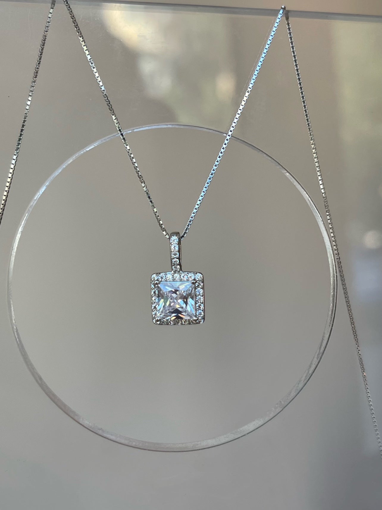 Cadena de Cuadrado de Zirconia ✨