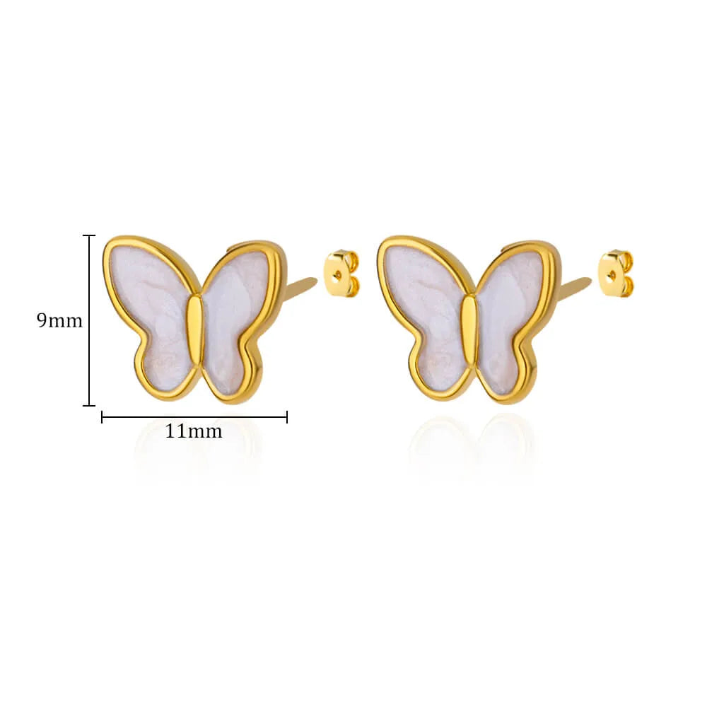 Stud Mariposa Pearl 🦋