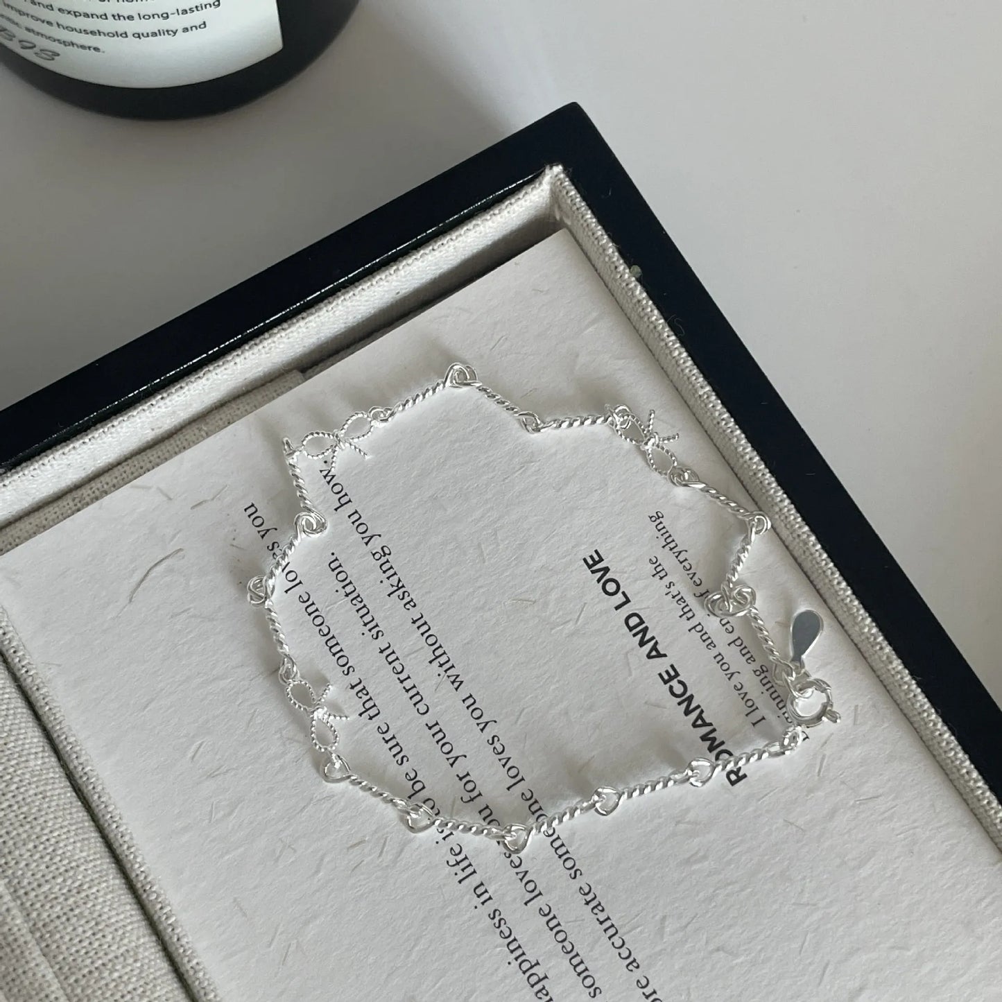 Pulsera de Plata Moño con Barritas Curvas 🎀