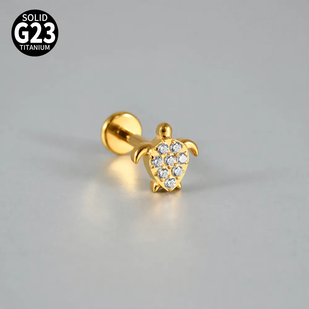 Piercing Flatback tortuga de mar dorada 🐢