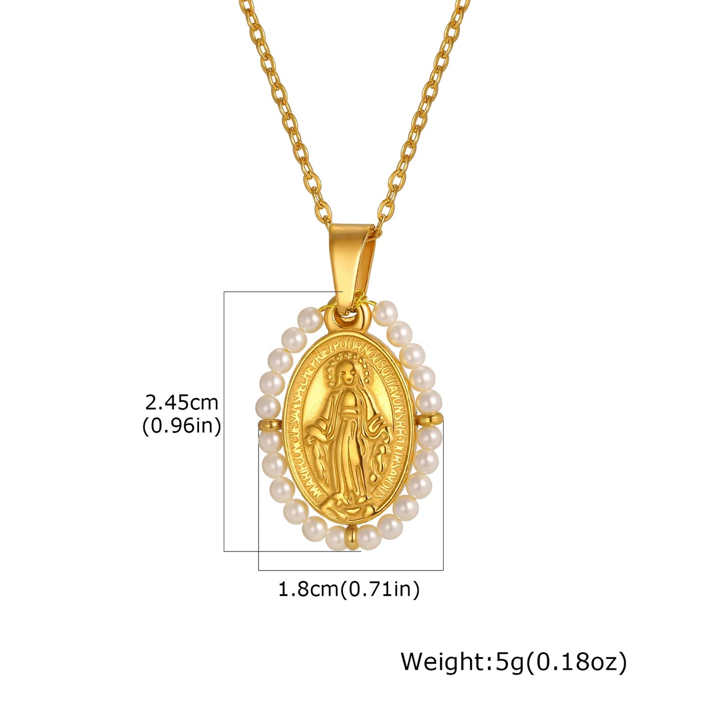Collar Virgen Perla 🙏