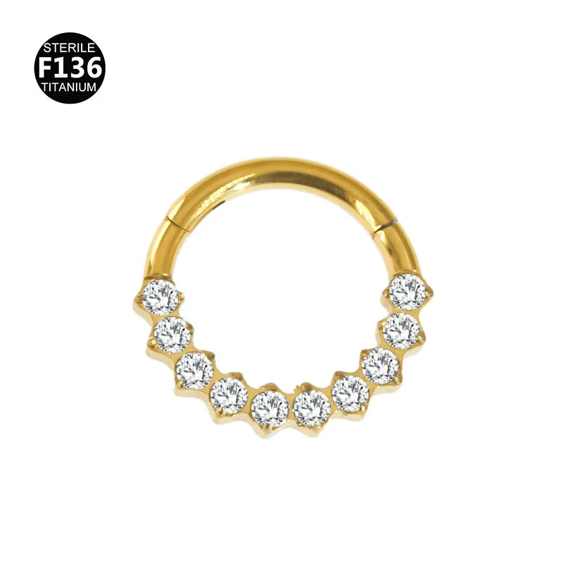 Piercing argolla de 10 zirconia dorada ✨