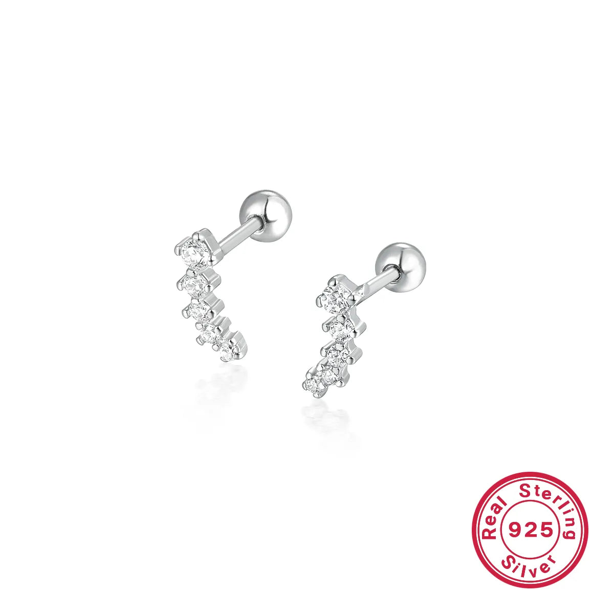 Piercing de plata media de zirconias ✨