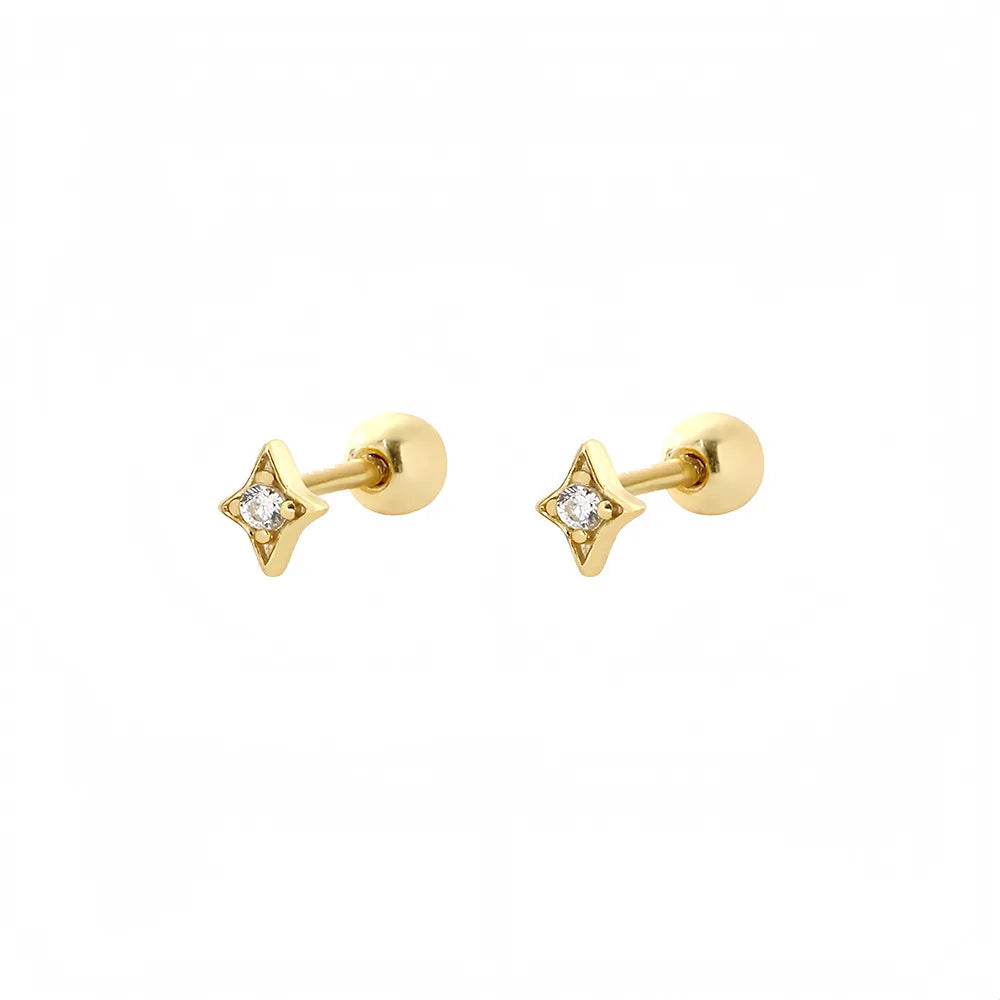 Piercing Mini Destello Baño de Oro 14K ✨