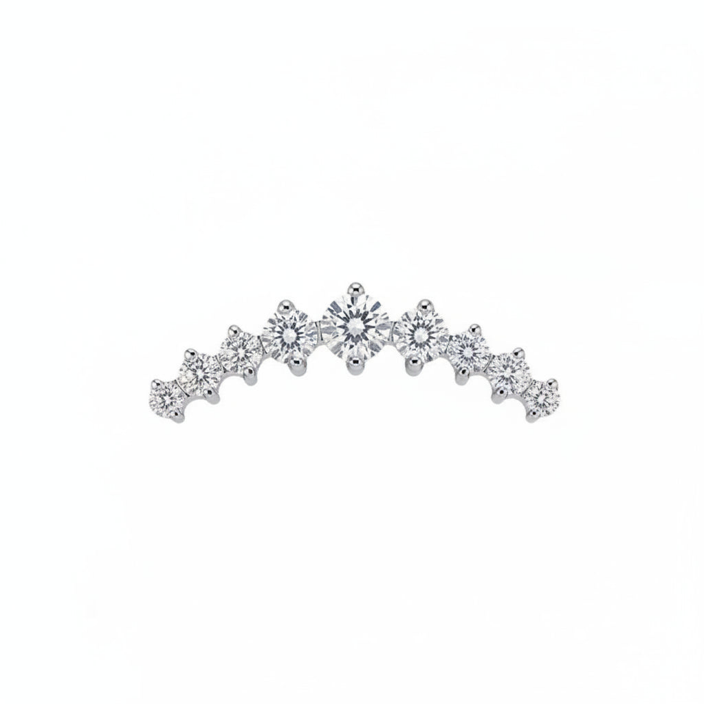 Titanio Flat Back Barra Crystal Silver ✨
