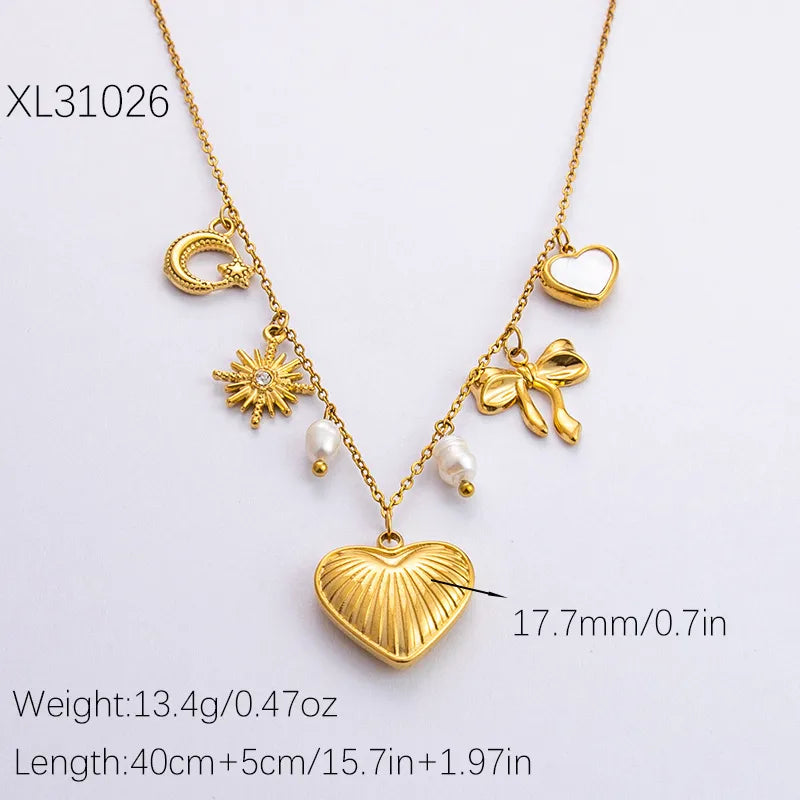 Cadena Multicharm con Perla 🤍