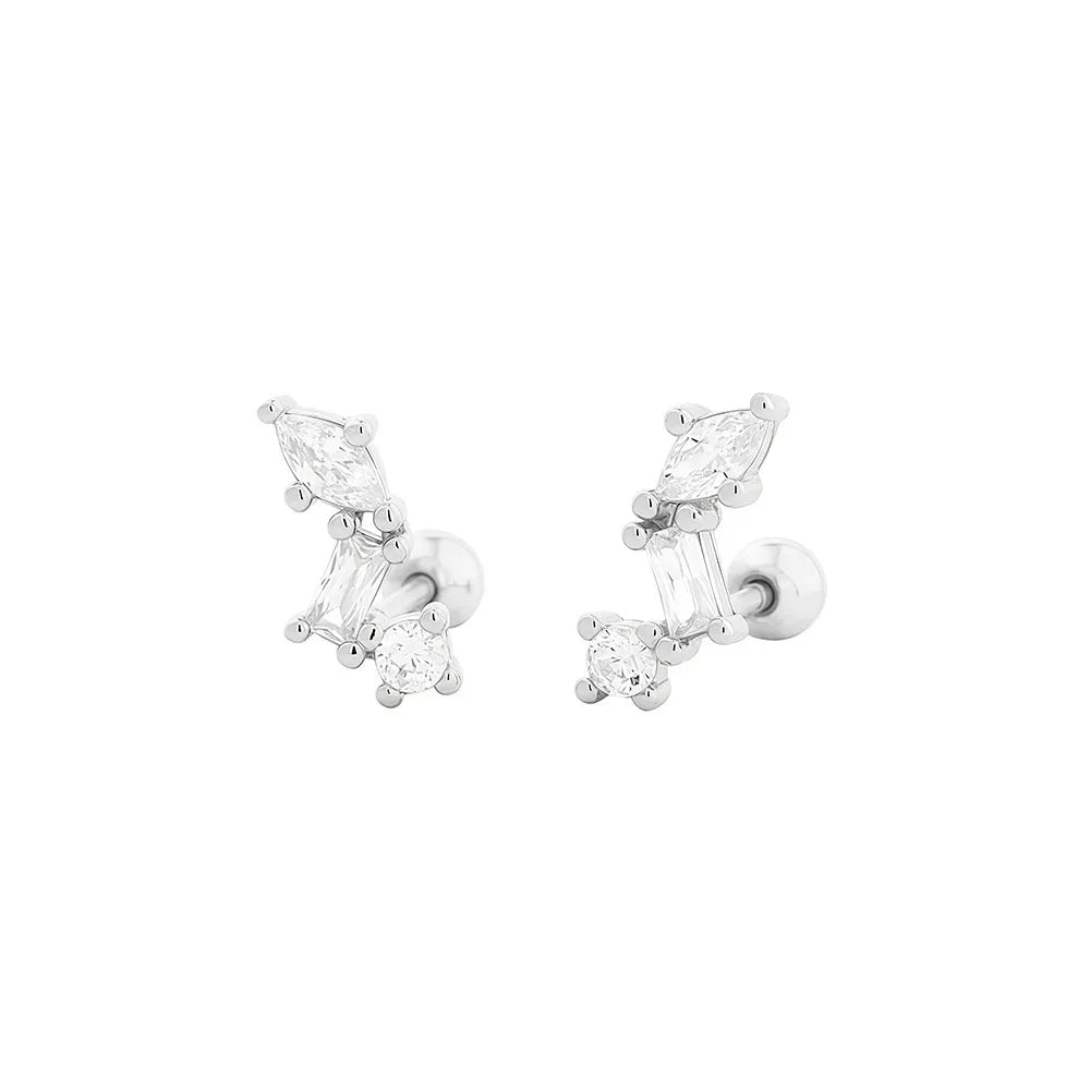 Piercing de Plata Tres Piedras ✨