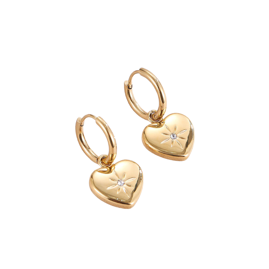 Hoops corazón con destello