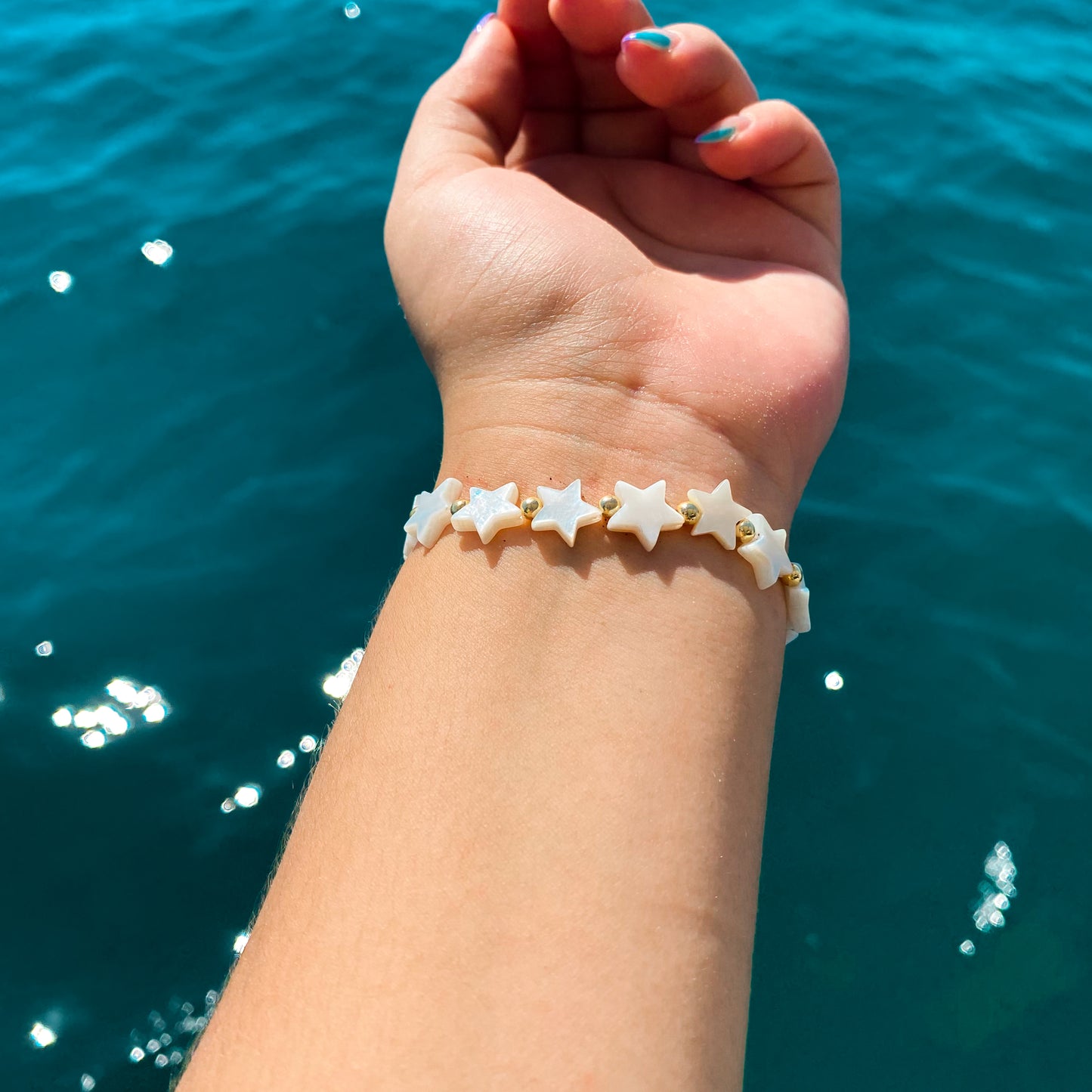 Pulsera de estrellas de nácar