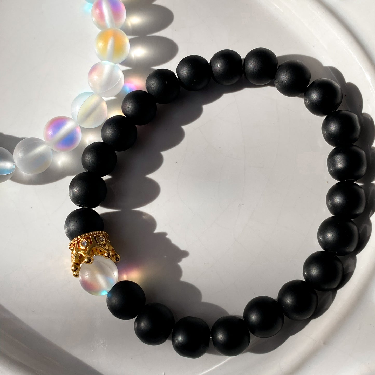 Pulseras para pareja corona baja