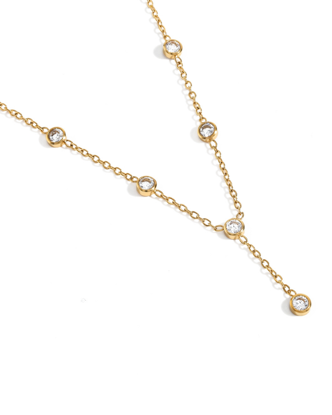Cadena Escote con una Zirconia Colgante💫