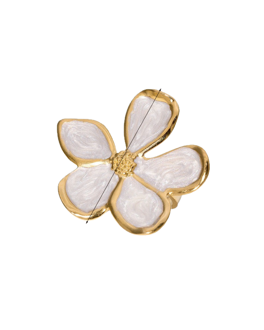 Anillo Flor Blanca Grande🌼