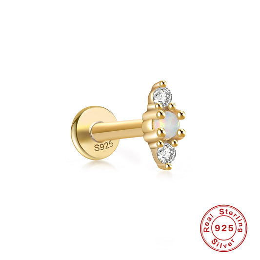 Piercing Ópalo Centro Dos Zirconias 🤍