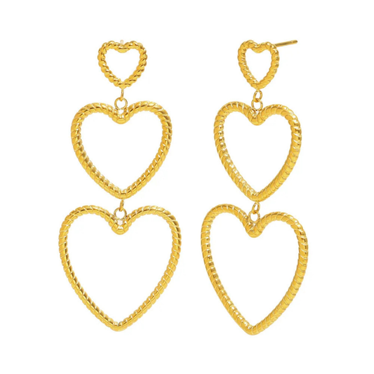 Arete triple corazón