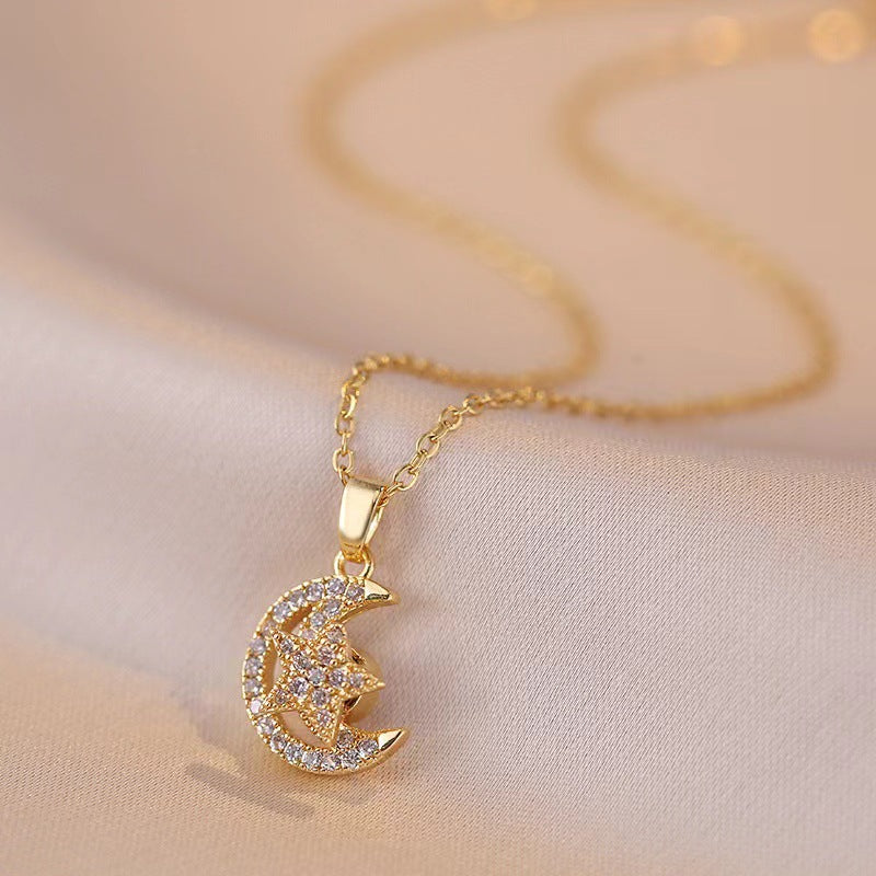 Cadena de Media Luna con Estrella Interior 🌙
