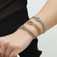 Pulsera de Cuatro Líneas de Cadena con Nudo Central ✨