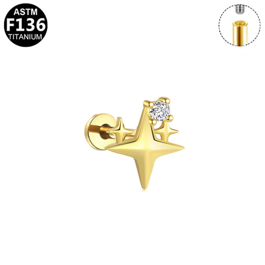 Piercing Destello con Zirconia ✨