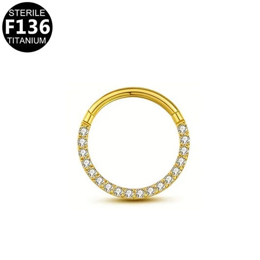 Piercing Argolla Zirconia Dorado💛 8mm
