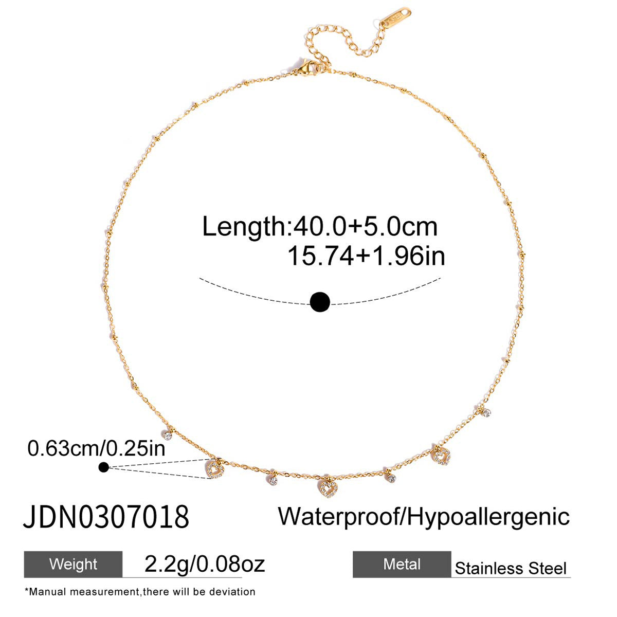 Cadena De Varios Corazones 💕