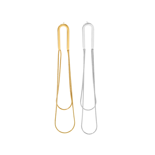Aretes de arco y abajo con snake
