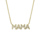 Cadena Mamá plata con baño oro 14K