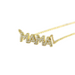 Cadena Mamá plata con baño oro 14K