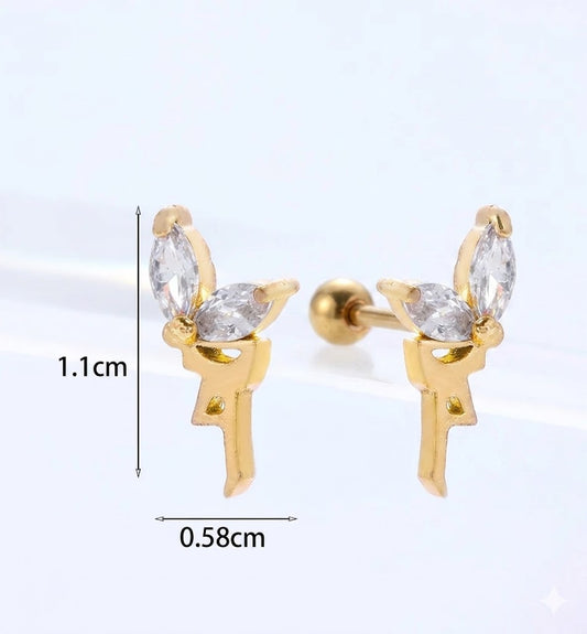 Piercing hada con alas de cristal 🧚