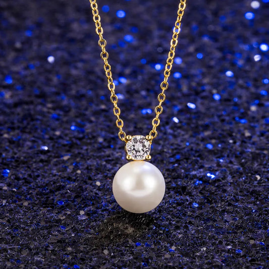 Cadena de perla con brillito