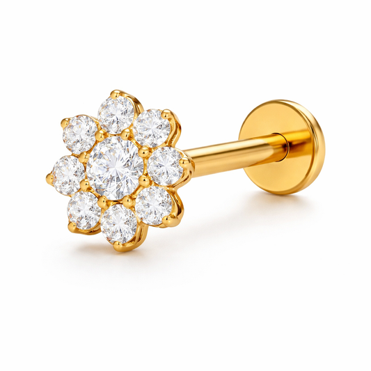 Piercing Flor con Centro Grande