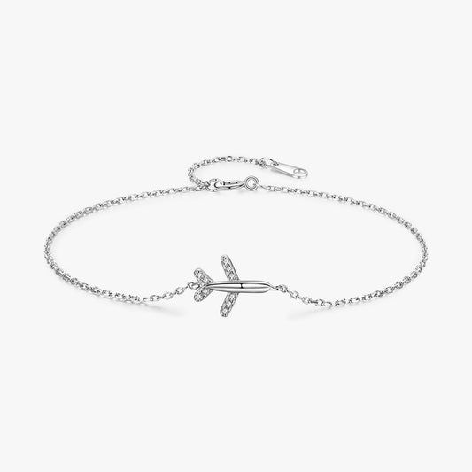 Pulsera de plata avión