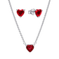 Set de corazón rojo
