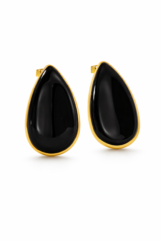 Aretes de Gota Negra 🖤