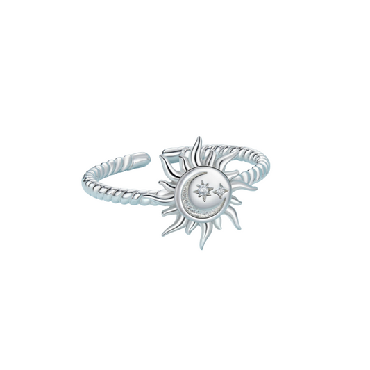 Anillo plata de sol