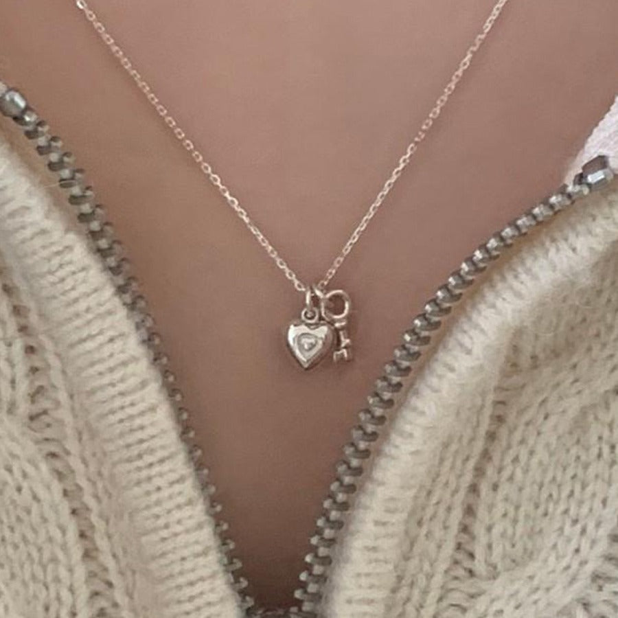 Cadena de llave y corazón 💕