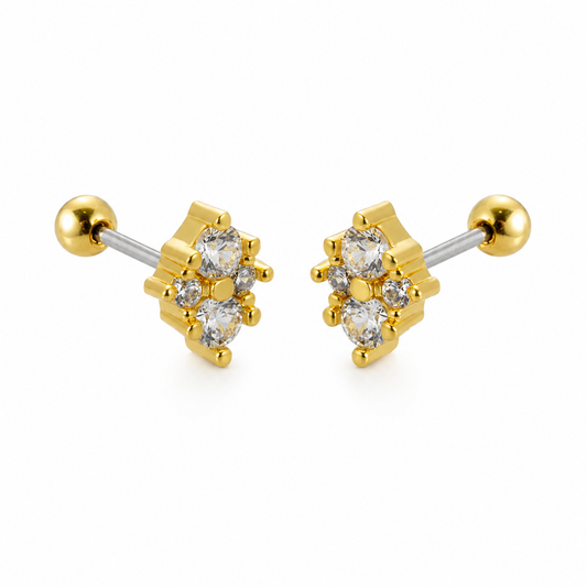 Piercing flor 4 pétalos uno más pequeño 🌸