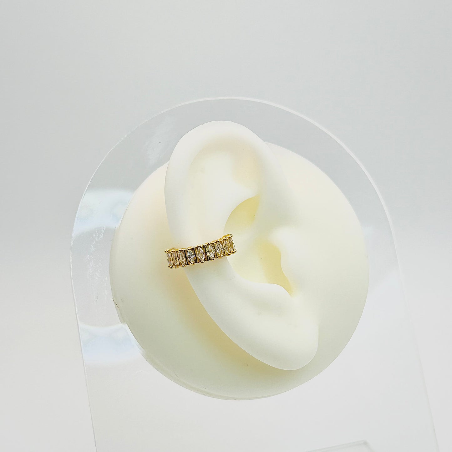 Earcuff chunky zirconia rectangular