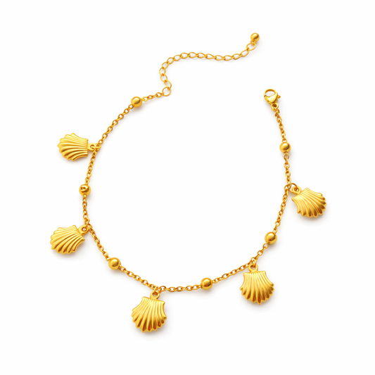 tobillera de conchas