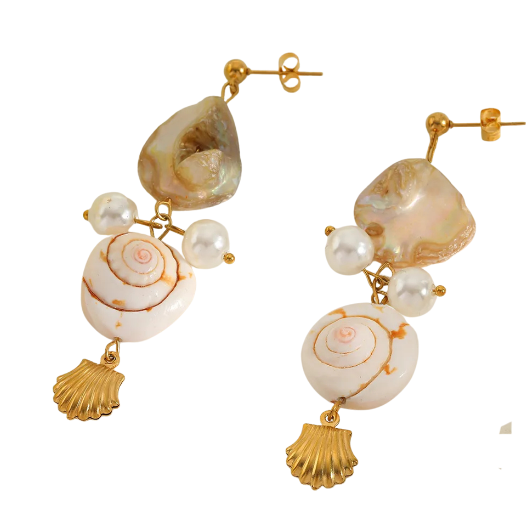 Aretes alargados de caracol