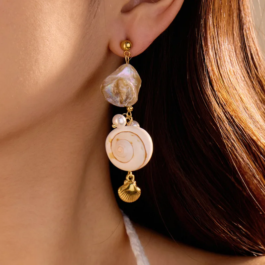 Aretes alargados de caracol