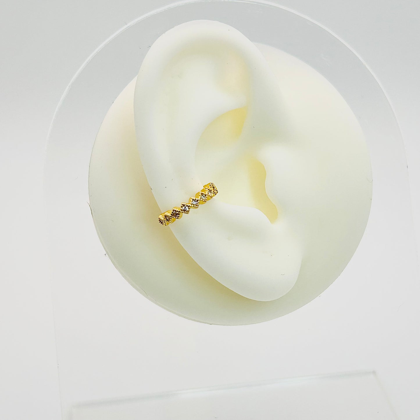 Earcuff zirconia rombo