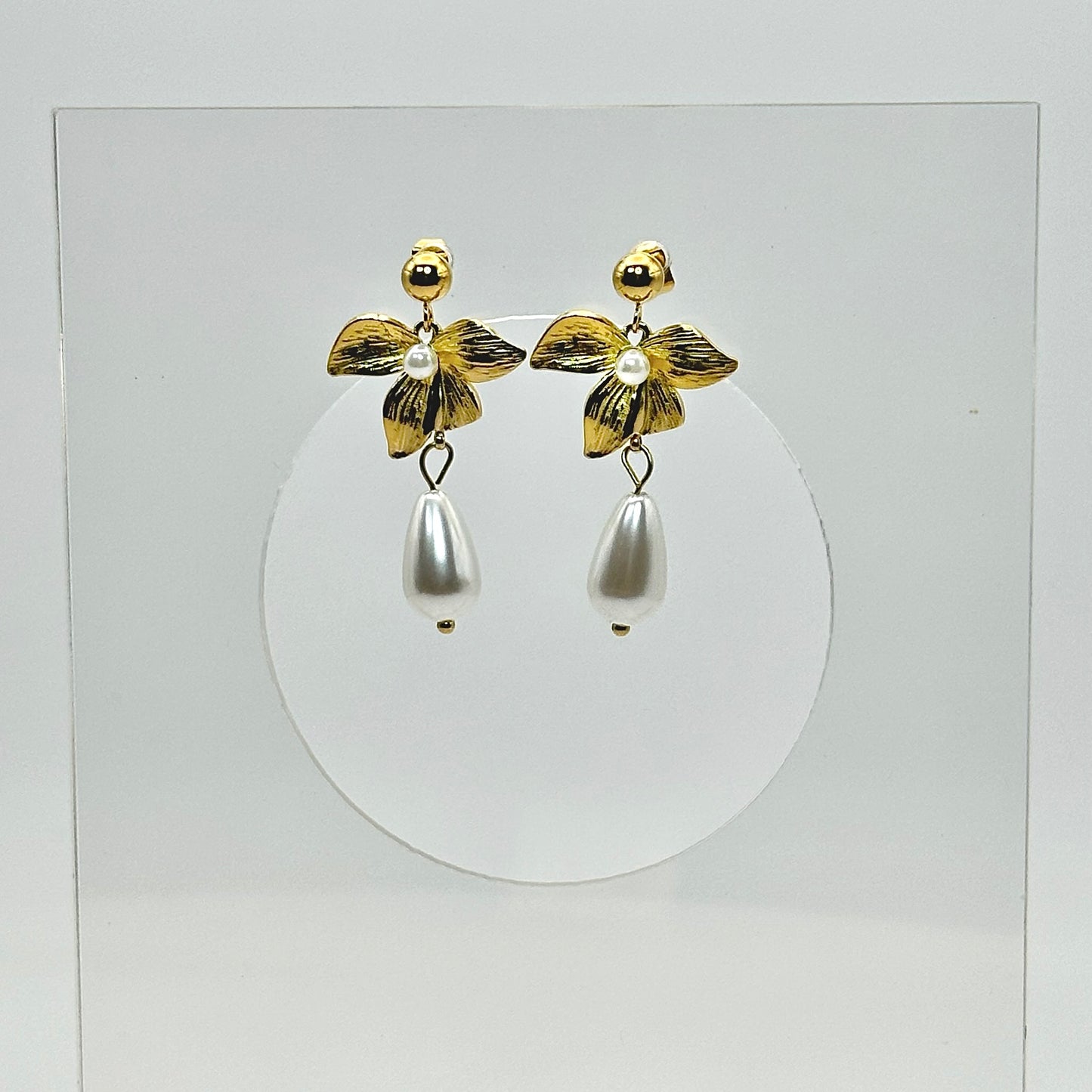 Aretes colgantes orquídea