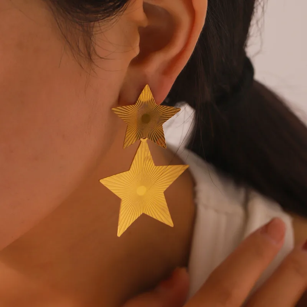 Aretes doble estrella Belén