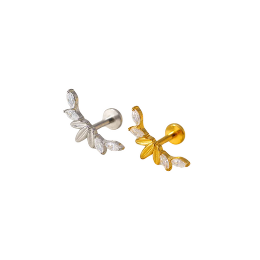 Piercing titanio individual de hojas